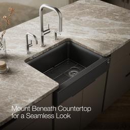 Cairn 29-3/4'' undermount single-bowl farmhouse kitchen sink with short apron - image 8