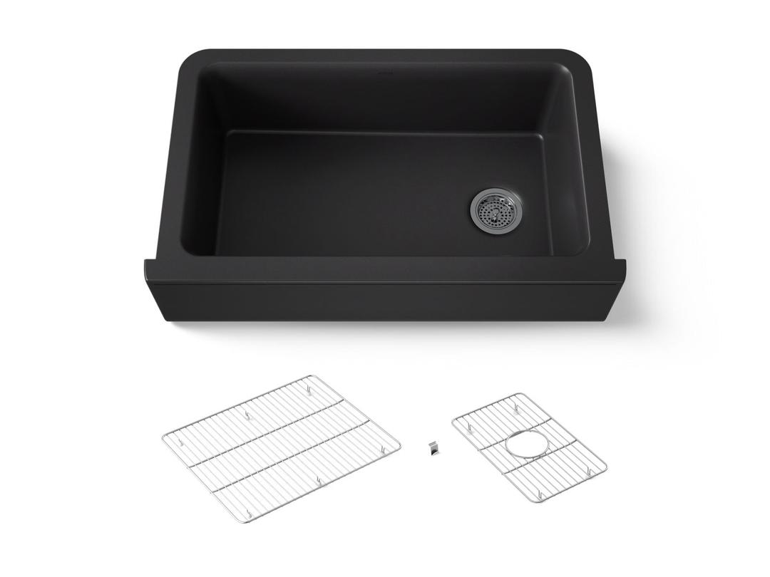 Cairn 34'' undermount single-bowl farmhouse kitchen sink by Kohler