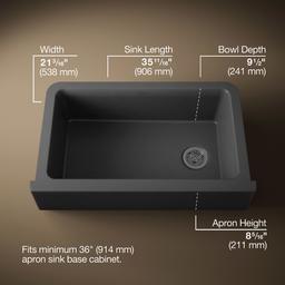 Cairn 34'' undermount single-bowl farmhouse kitchen sink - image 3