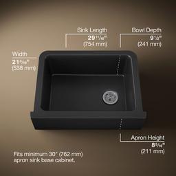 Cairn 29-11/16'' undermount single-bowl farmhouse kitchen sink - image 3