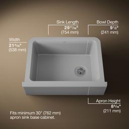 Cairn 29-11/16'' undermount single-bowl farmhouse kitchen sink - image 3