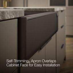 Cairn 34'' undermount single-bowl farmhouse kitchen sink with fluted design - image 6