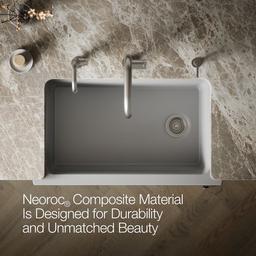 Cairn 34'' undermount single-bowl farmhouse kitchen sink with fluted design - image 4