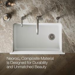 Cairn 34'' undermount single-bowl farmhouse kitchen sink with fluted design - image 4