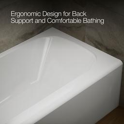 AvecE 60'' x 32'' alcove bath, left drain - image 8