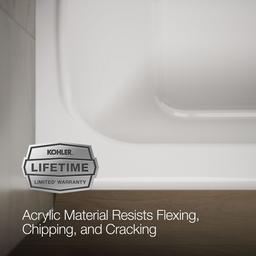 AvecE 60'' x 32'' alcove bath, right drain - image 9