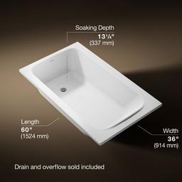 AvecE 60'' x 36'' drop-in bath - image 3