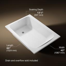 AvecE 60'' x 42'' drop-in bath - image 3