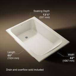 AvecE 60'' x 42'' drop-in bath - image 3