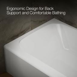 AvecE 60'' x 42'' alcove bath, right drain - image 8