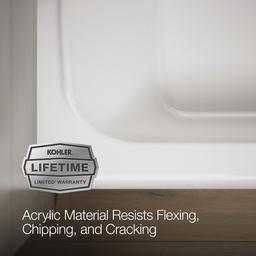 AvecE 60'' x 42'' alcove bath, right drain - image 9