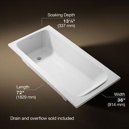 AvecE 72'' x 36'' drop-in bath - image 3