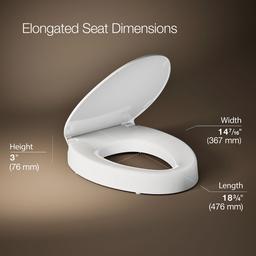 Hyten Elevated Quiet-CloseE elongated toilet seat - image 3