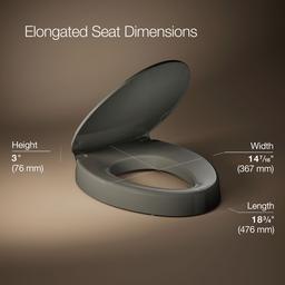 Elevated Quiet-CloseE elongated toilet seat - image 3