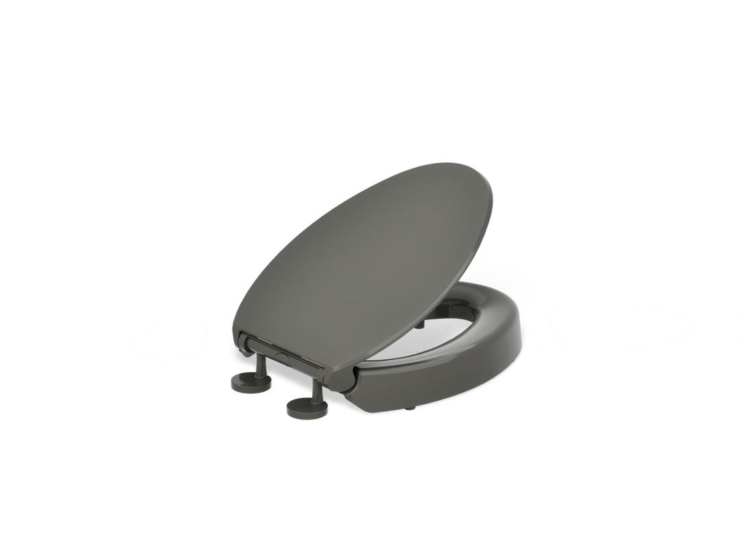 Elevated Quiet-CloseE elongated toilet seat by Kohler