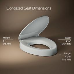 Elevated Quiet-CloseE elongated toilet seat - image 3