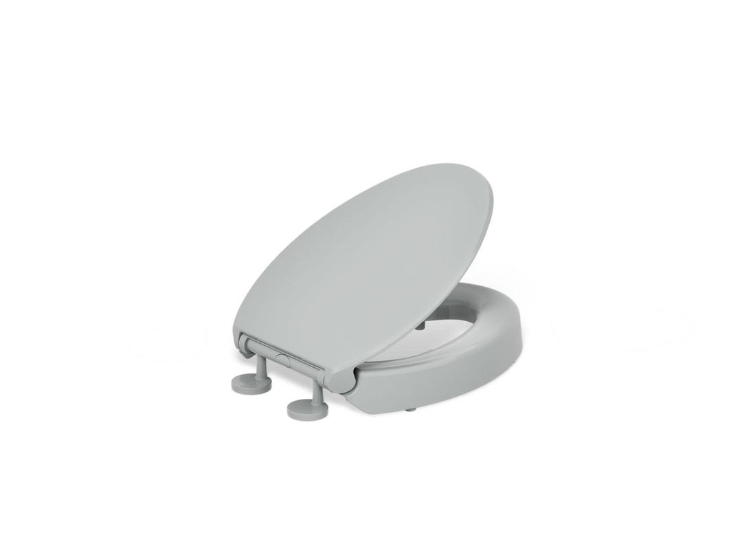 Elevated Quiet-CloseE elongated toilet seat by Kohler