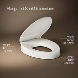 Hyten Elevated Quiet-CloseE elongated toilet seat - image 3