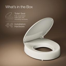 Elevated Quiet-CloseE round-front toilet seat - image 6