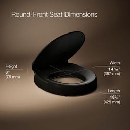 Elevated Quiet-CloseE round-front toilet seat - image 3