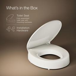 Hyten Elevated Quiet-CloseE round-front toilet seat - image 6