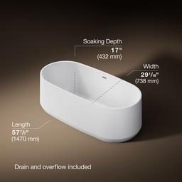 Ceric 60'' x 29'' freestanding bath - image 3