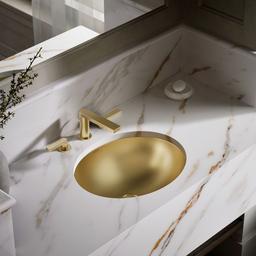 Bachata 20'' Oval Drop-In/Undermount Bathroom Sink No Overflow - image 12