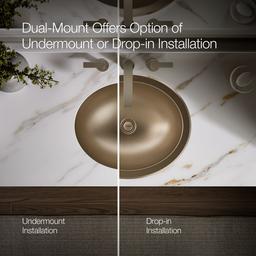 Bachata 20'' Oval Drop-In/Undermount Bathroom Sink No Overflow - image 13