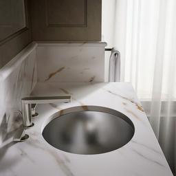 Bachata 20'' oval drop-in/undermount bathroom sink, no overflow - image 5