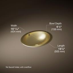 Bachata 20'' Oval Drop-In/Undermount Bathroom Sink - image 3