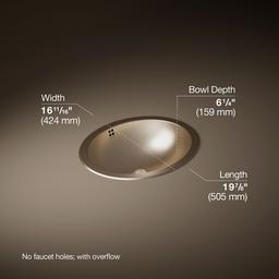 Bachata 20'' Oval Drop-In/Undermount Bathroom Sink - image 3