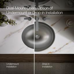 Bachata 20'' oval drop-in/undermount bathroom sink - image 12
