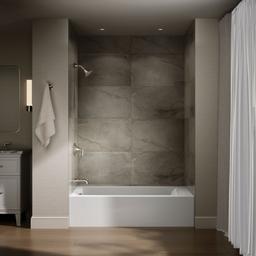 Entity 60'' x 36'' alcove bath with left drain - White - image 4