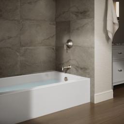 Entity 60'' x 36'' alcove bath with right drain - White - image 2