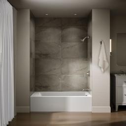 Entity 60'' x 36'' alcove bath with right drain - White - image 4