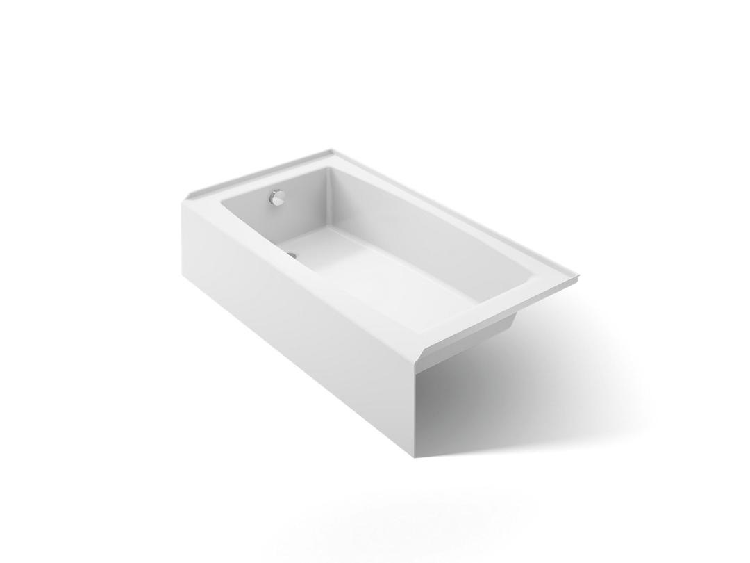 Entity 60'' x 32'' alcove bath with left drain - White by Kohler
