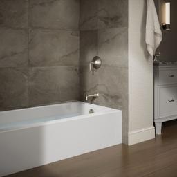 Entity 60'' x 32'' alcove bath with right drain - White - image 2