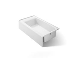 Entity 60'' x 32'' alcove bath with right drain - White - image 1