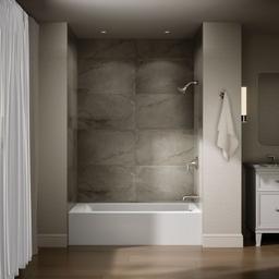 Entity 60'' x 32'' alcove bath with right drain - White - image 4