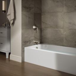 Entity 60'' x 30'' alcove bath, left drain - White - image 2