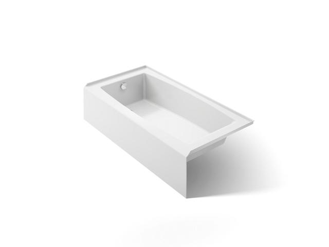 Entity 60'' x 30'' alcove bath, left drain - White