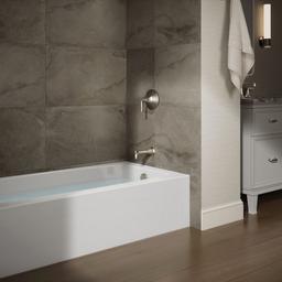 Entity 60'' x 30'' alcove bath right drain - White - image 2