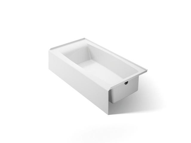 Entity 60'' x 30'' alcove bath right drain - White