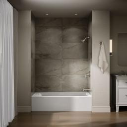 Entity 60'' x 30'' alcove bath right drain - White - image 4