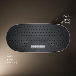 Statement Oblong 18'' two-function rainhead, 2.5 gpm - image 3