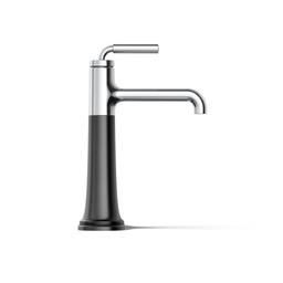 ToneE Tall single-handle bathroom sink faucet, 0.5 gpm - Polished Chrome With Matte Black - image 4