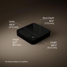 Vox 16-1/4'' square vessel bathroom sink - image 3