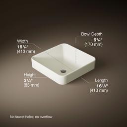 Vox 16-1/4'' square vessel bathroom sink - image 3