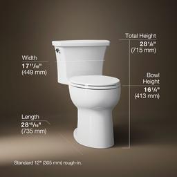 Highline One-piece elongated toilet, 1.28 gpf - White - image 3