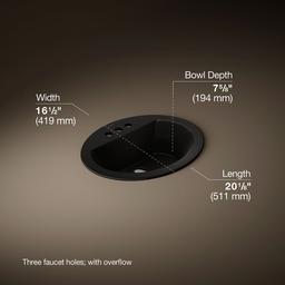 Bryant 20-1/4'' oval drop-in bathroom sink - image 3